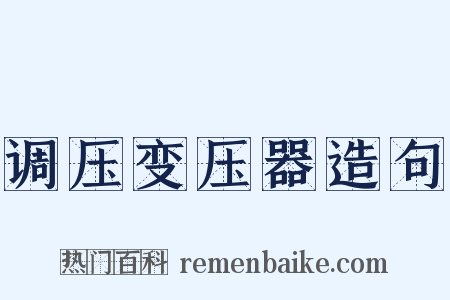 调压变压器造句是什么意思的图片